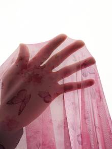 Momance 孕妇碎花印花方领荷叶袖A字优雅连衣裙 - 粉色 - 查看 5