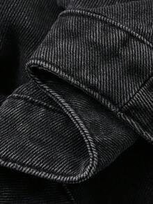 DAZY Loose Casual Vacation Distressed Bowknot Tie Denim Jacket And Coat For Women, Spring/Summer - Grey - View 8