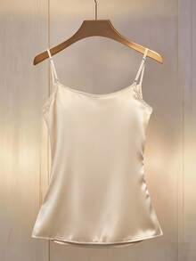 Franclia Áo hai dây nữ màu sâm panh thanh lịch với phần eo xếp ly và chi tiết cúc, áo hai dây kiểu dáng ôm sát, áo hai dây trang trí cúc, xếp ly bên hông, thích hợp mặc mùa xuân/hè, đa năng và sang trọng, cổ áo xếp bèo thanh lịch, áo hai dây màu sâm panh, áo mặc đi hẹn hò, áo hai dây dự tiệc cưới. - Rượu sâm banh - Xem 3