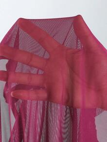 Bonvoyette 性感露背系带网纱连体泳衣，显瘦设计，热门单品，春夏款 - 中紫紅色 - 查看 13