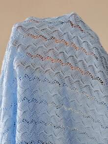 MOTF PREMIUM RUFFLED HEM ELEGANT V-NECK KNIT DRESS, SEXY BACKLESS SLIM FIT DRESS - Blue - View 7