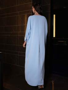 Layrah 优雅串珠水钻装饰长袍，春夏款 - 彩色 - 查看 3