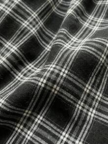 Aidyla 女士格子图案拉绒弹力腰休闲宽松裤，秋季款 - 彩色 - 查看 3