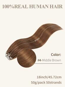 微环接发，100%真人发，颜色可选1#、NC#、1B#、2#、4#、6#、99J#、33#，长度14-22英寸，直发，50束/包，隐形珠加厚微环接发，带鱼线，无需胶水，易于造型，适合细软发质，沙龙级效果，所有女性适用。 - 彩色 - 查看 27