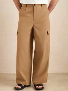 Core Aspect Pantalones casuales de negocios para hombres, de tela resistente a las arrugas, adecuados para combinar con el estilo Ins, salir, vestimenta casual de negocios, artículo esencial para todas las estaciones y combinaciones diarias, gran regalo para novio/esposo, Y2K - Café integral - Ver 6