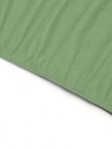 Velvienne 大码女士优雅单肩紧身黑色金属装饰纽扣衬衫 - 綠色 - 查看 3