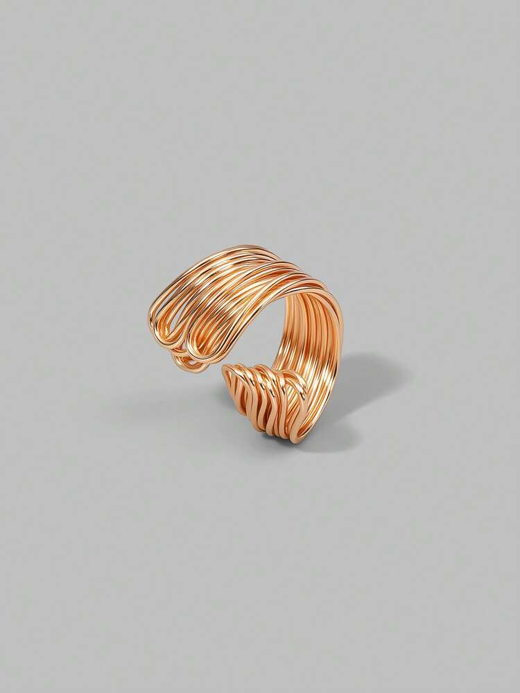 18k Gold-Plated Wrapped Wire Minimalist Ring