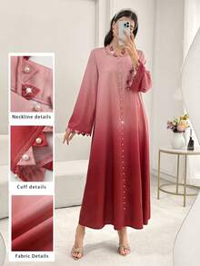 Al Najma Đầm họa tiết bong bóng chuyển màu thanh lịch, thời trang nữ, mùa xuân/hè. - Nhiều màu - Xem 2