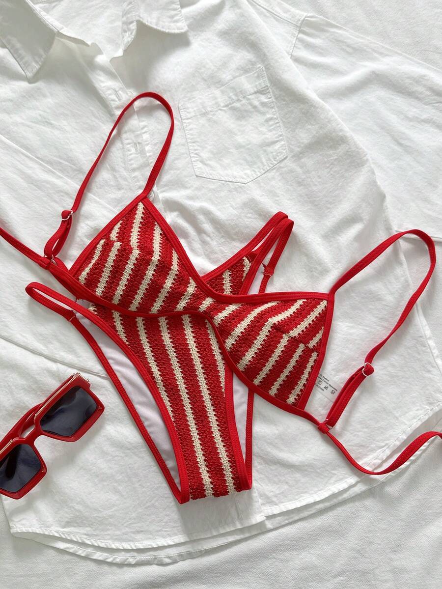 Swim Mod Bộ đồ bơi nữ, chất liệu vải đặc biệt, kiểu buộc dây phía sau, hở lưng, 2 mảnh, thích hợp cho kỳ nghỉ hè, đi biển. - Nhiều màu - Xem 1