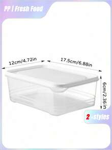 4 piezas de recipientes de almacenamiento de alimentos para refrigerador con tapas, cajas selladas herméticamente y apilables para preservar carne, frutas y verduras en la cocina - Multicolor - Ver 2