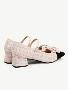 CUCCOO CHICEST Damen 3D Blumen Dekor Schnallen Design Alltagstaugliche Mode High Heels - Pink - Übersicht 9