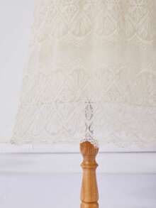 Rochie elegantă de petrecere pentru fete preadolescente, guler Peter Pan, broderie florală, confortabilă, drăguță și șic, potrivită pentru toate anotimpurile, rochie crem pentru fete preadolescente, rochie din dantelă ivory pentru copii, rochie ivory pentru fete preadolescente - Caisă - Vizualizare 8