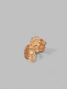 Ontre 18K镀金绕线极简戒指 - 玫瑰金 - 查看 1