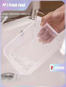 4 piezas de recipientes de almacenamiento de alimentos para refrigerador con tapas, cajas selladas herméticamente y apilables para preservar carne, frutas y verduras en la cocina - Multicolor - Ver 6