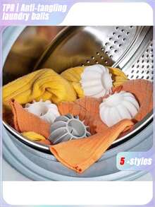 SHEIN 10pcs Laundry Ball Decontamination Anti- Washing Machine Dedicated To Prevent Clothes From Tangling Cleaning Magic Laundry Ball - Multicolor - Color Random - View 5