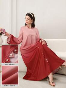 Al Najma Đầm họa tiết bong bóng chuyển màu thanh lịch, thời trang nữ, mùa xuân/hè. - Nhiều màu - Xem 5