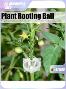 6pcs/12pcs/18pcsReusable Plant Rooting Device, Air Layering Pods, Plant Rooting Grow Box, High Pressure Propagation Ball Grafting Device Botany Root Controller Garden Plant Rooter Box, (Black/White), 2inch - Multicolor - View 5