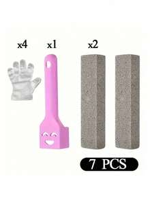 17-Piece Pumice Toilet Brush Set (With Handle) - Bathroom Cleaning Stone For Removing Limescale, Rust Stains, And Dirt From Toilets, Tiles, Sinks, And Bathtubs. Bathroom Cleaning Tool With Ergonomic Handle And Pumice Stone. Bathroom And Toilet Cleaning Brush. - Multicolor - View 10