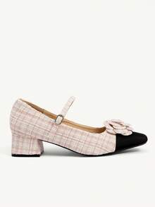 CUCCOO CHICEST Damen 3D Blumen Dekor Schnallen Design Alltagstaugliche Mode High Heels - Pink - Übersicht 8