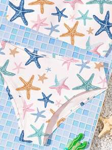 Tween Girls Casual Minimalist Camisole & Triangle Bikini Swimsuit Set, Suitable For Summer - Multicolor - View 4