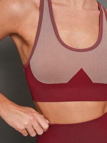 Activina Women's Casual Yoga, Running, Fitness Sports Bra - Khaki - View 4