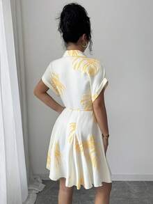 Elenzga Đầm mini tay ngắn dáng chữ A, cổ chữ V, thắt eo, chất liệu vải lanh, thêu họa tiết, dành cho nữ, thích hợp cho các buổi đi chơi, Tết Dương lịch, Lễ Tình nhân, Lễ Phục sinh, Ngày của Mẹ, đám cưới Trung Đông, công sở, kỳ nghỉ lãng mạn. Màu trắng. - Màu be - Xem 2