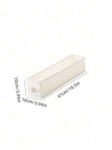 1pc Solid Color Narrow Long Gap Fabric Storage Box Drawer Style Wardrobe Clothes Organizer Rectangle Bin For Home Bedroom Closet Spring Cleaning Holiday Housewarming Gift - Beige - View 21