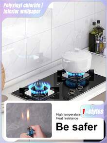 10pcs 0.9㎡ Black Faux Ceramic Tile & Marble Contact Paper Waterproof Self-Adhesive Wall Stickers For Wall Renovation, Decor, Moisture-Proof, Aluminum-Plastic Board Valentine's Day, Valentines Wedding, Birthday - Multicolor - View 7