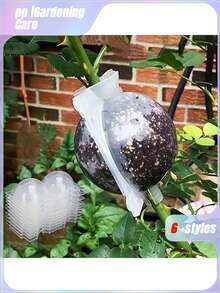 6pcs/12pcs/18pcsReusable Plant Rooting Device, Air Layering Pods, Plant Rooting Grow Box, High Pressure Propagation Ball Grafting Device Botany Root Controller Garden Plant Rooter Box, (Black/White), 2inch - Multicolor - View 1