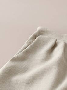 GlowEve 女士优雅通勤休闲度假时尚套装，包括蕾丝拼接纽扣无袖开衫上衣和拉链口袋阔腿裤，两件套，灰色 - 灰色 - 查看 3