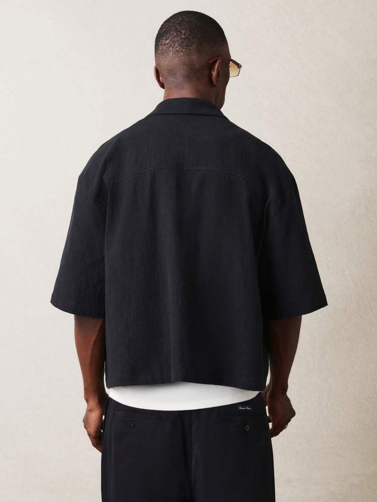 Oversized-Hemd mit Schalkragen und Knöpfen