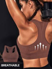 Easithlete 3 Packs Racerback Sports Bra - Multicolor - View 4