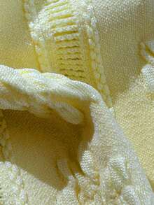 Swim Vcay Women's Sweet Bow Embossed Bikini Set, Beach Vacation Summer - Yellow - View 5