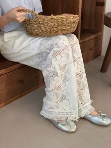 DAZY Tween Girls Loose Fit Pants - White - View 1