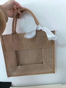 Bride Transparent Tote Bag Beach Pool Rustic Boho Destination Wedding Engagement Bachelorette Hen Party Bach Weekend Bride To Be Bridal Shower Tropical Honeymoon Gift Future Mrs Present(Only Contain The Bag) - Natural - View 8