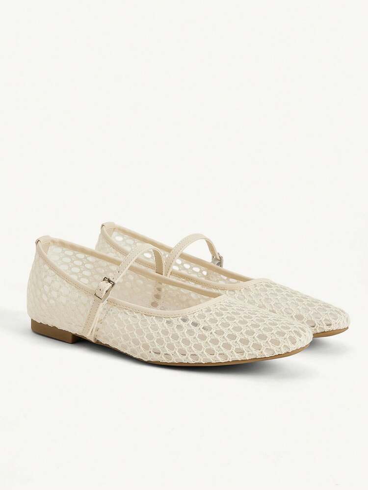 CUCCOO CHICEST Women's Summer Versatile Mesh Slip-On Flat Sandals Summer Shoes Wedding Shoes Bride Shoes