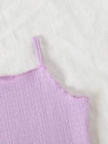 SHEIN Vintaside Kids 3pcs/Set Newborn Baby Girls' Comfortable Versatile Solid Color Knit Camisole Romper Set, Spring/Summer - Multicolor - View 5