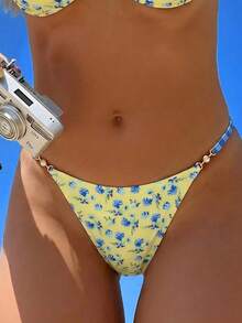 Swim Mod 女士碎花沙滩装可爱时尚度假比基尼泳裤 - 彩色 - 查看 1