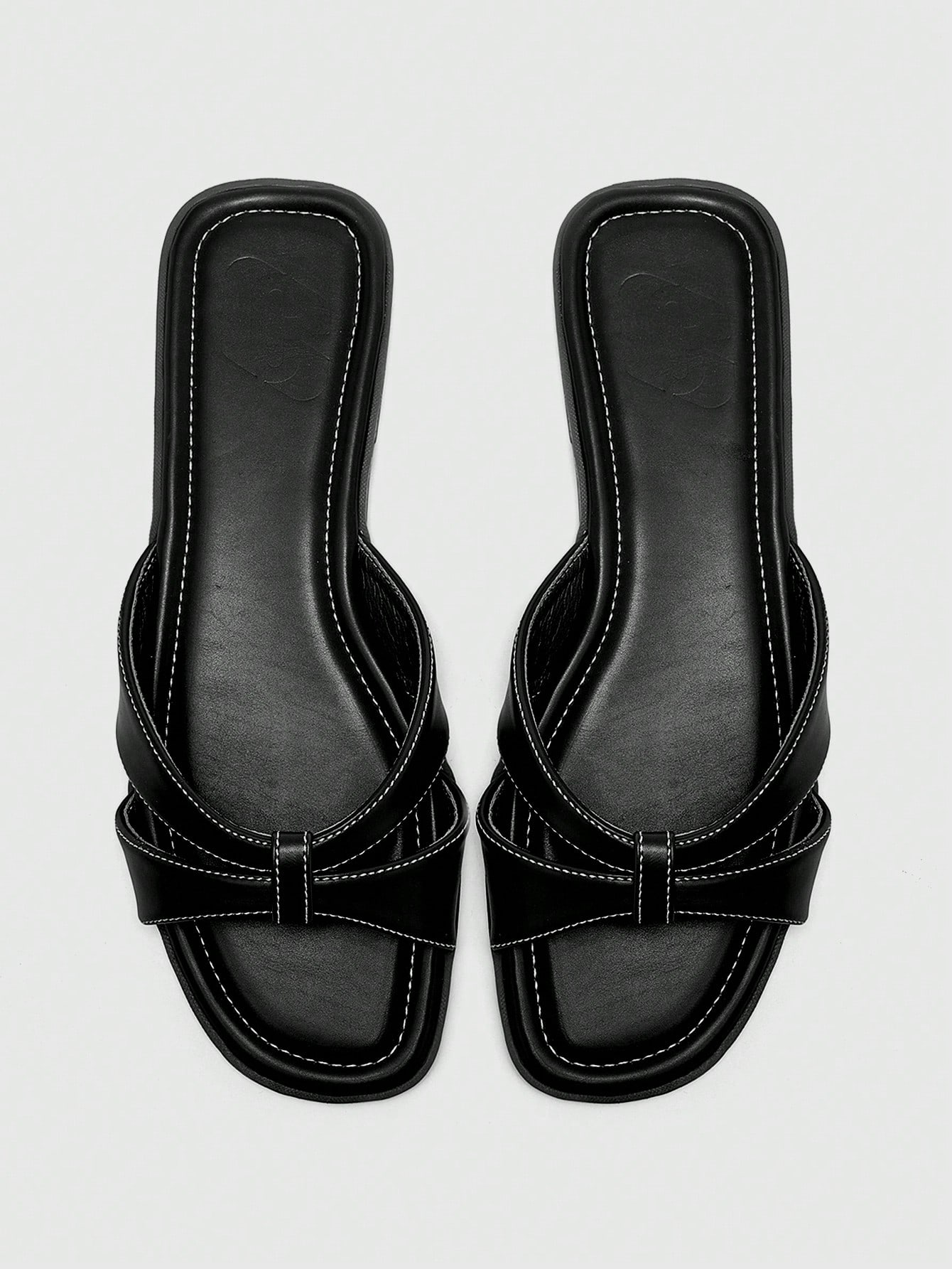 black open toe sandals