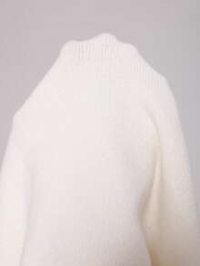 Comfortcana Plus Size Women Solid Color Foldover Mini Bodycon Skirt, Fashionable, Elegant, Minimalist, Casual, Versatile Knit Skirt - Apricot - View 8