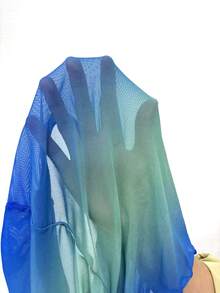 Swim SXY Women's Ombre Sequin Star Print Shorts Style Cover-Up - Mint Blue - View 4