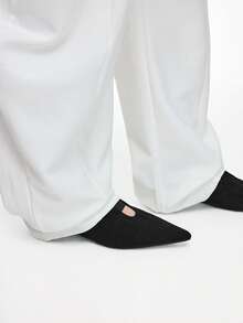 Mnmlis Women's Pointed Toe Casual Versatile Fashion Loafer Flats Valentine's Day - Black - View 8