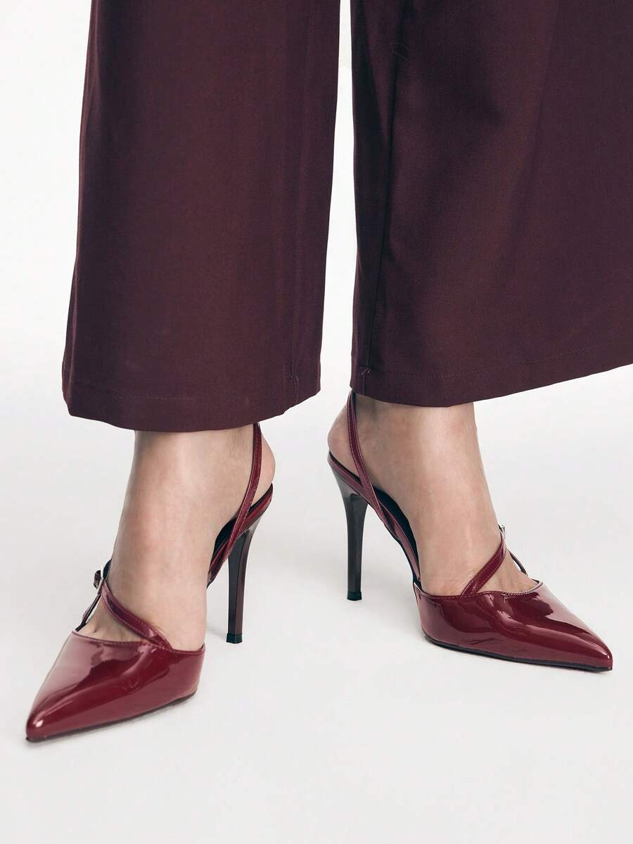 Mnmlis Women Pumps - Burgundy - View 1