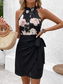 SHEIN Frenchy 女士印花无袖连衣裙，夏季 - 彩色 - 查看 6