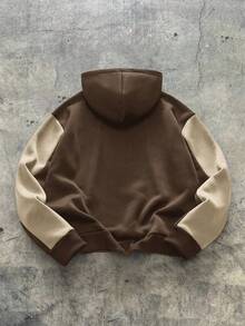 AXEPEAK Sudadera con capucha de hombre con estampado de color contrastante - Multicolor - Ver 2