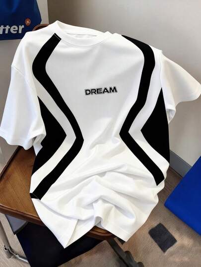 Manfinity Joysei 男士撞色印花圆领短袖T恤