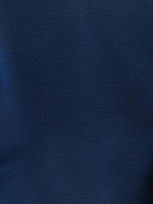 Resyla 女士长袖领条纹拼接卫衣 - 寶藍色 - 查看 8