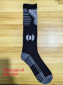 Skiing Socks, Men's Winter Warmers, Women's Compression Stockings, Professional Cycling, Hiking, Running, Trekking, Long Tube Socks - Multicolor - View 17