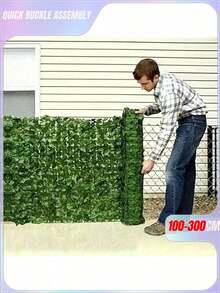 1 tấm lưới chắn riêng tư bằng cây thường xuân nhân tạo có thể mở rộng - Tấm lá mây nhựa dùng cho tường xanh nhân tạo, vườn ngoài trời, sân trong, trang trí ban công, hàng rào phủ cây xanh đa năng cho Ngày của Mẹ, lễ tốt nghiệp, trang trí hàng rào, trang trí cải tạo mùa hè - Nhiều màu - Xem 1