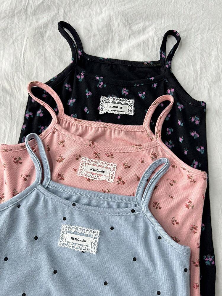 Young Girl Casual Ditsy Floral Camisole, Summer
